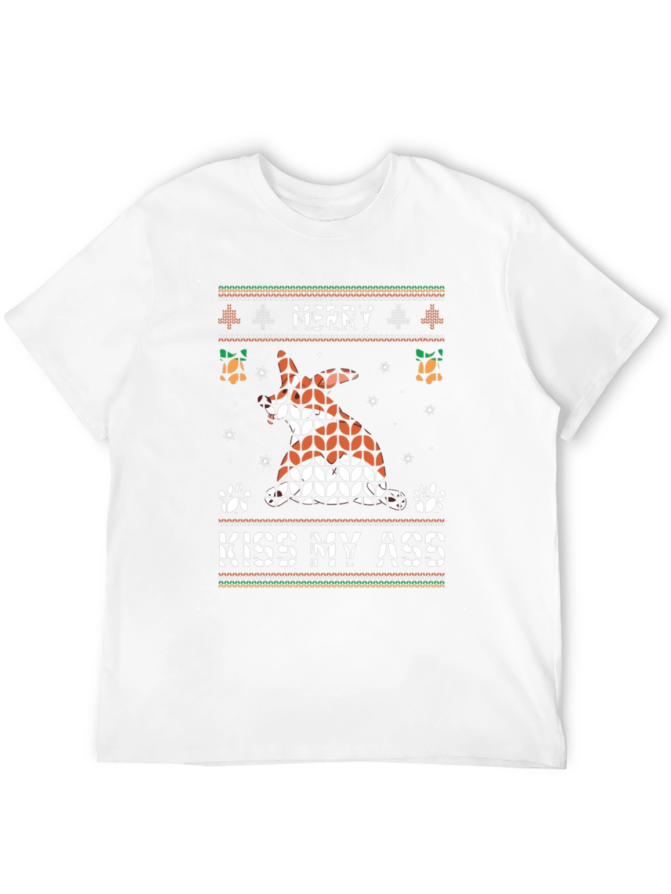 Merry Kiss My Ass Christmas Dog Sweater T-Shirt
