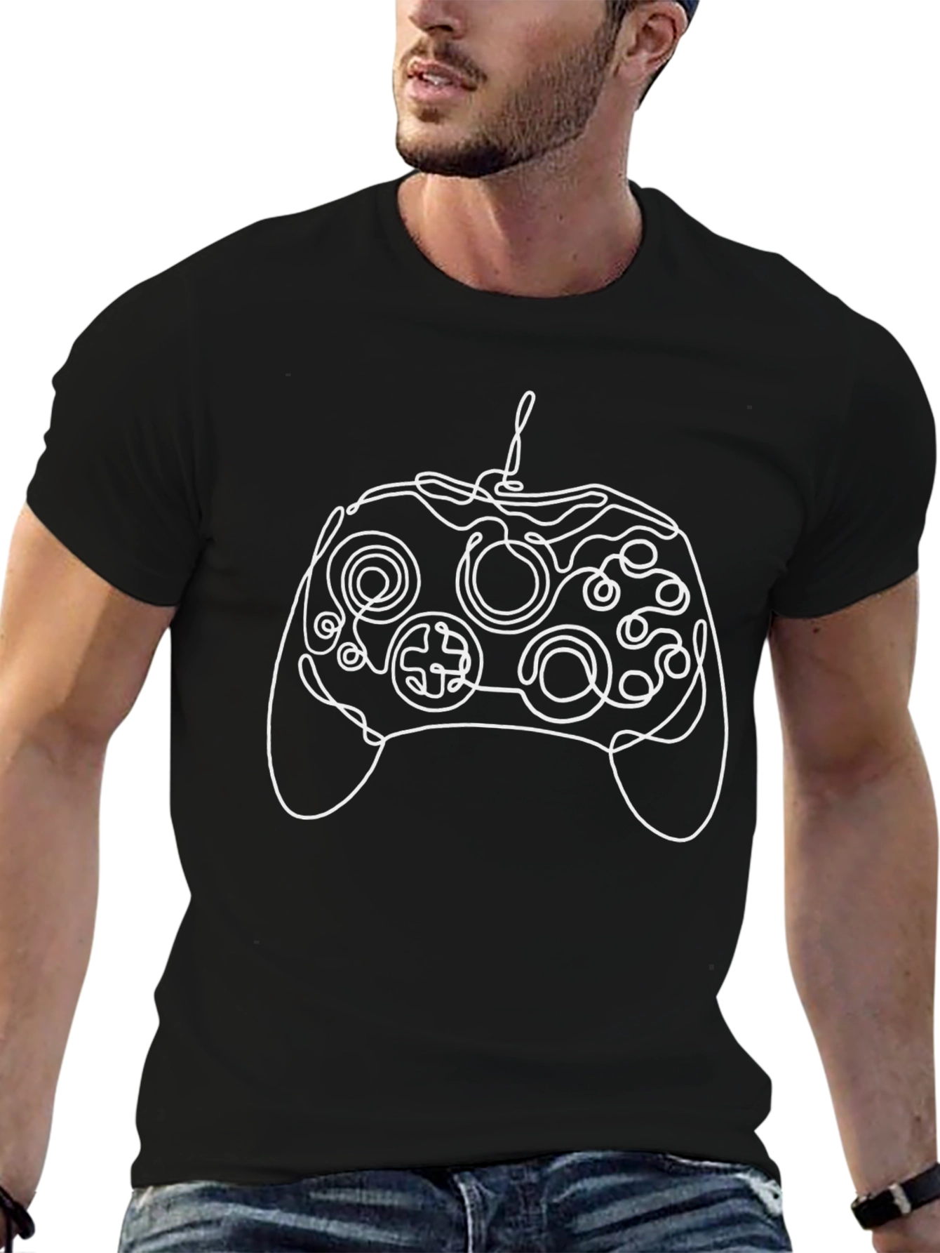 Abstract Controller Graphic T-Shirt