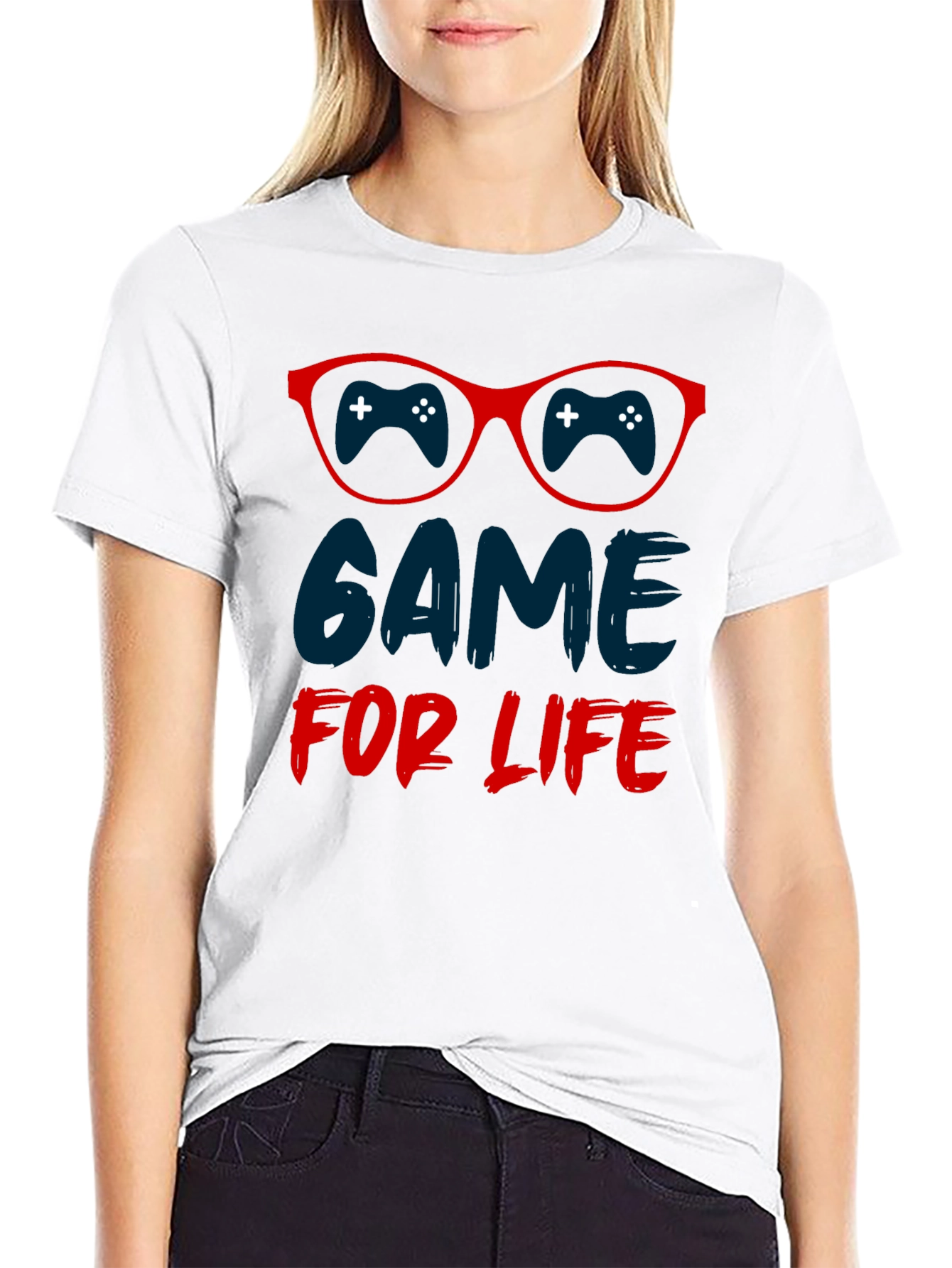 Game for Life T-Shirt - Gamer Glasses Design