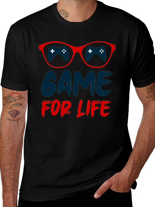 Game for Life T-Shirt - Gamer Glasses Design