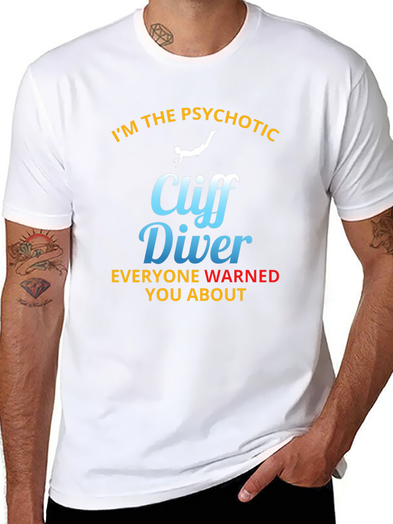 Psychotic Cliff Diver Graphic T-Shirt