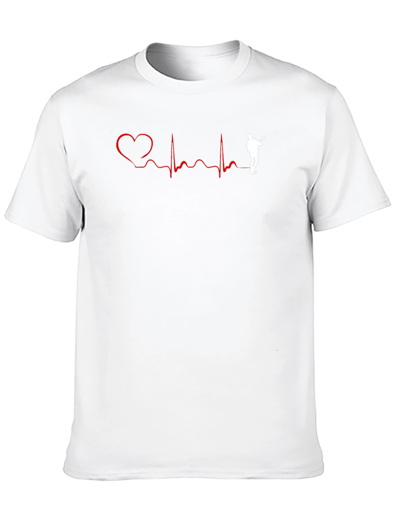 Guitar Heartbeat Graphic T-Shirt - Music Lover Tee