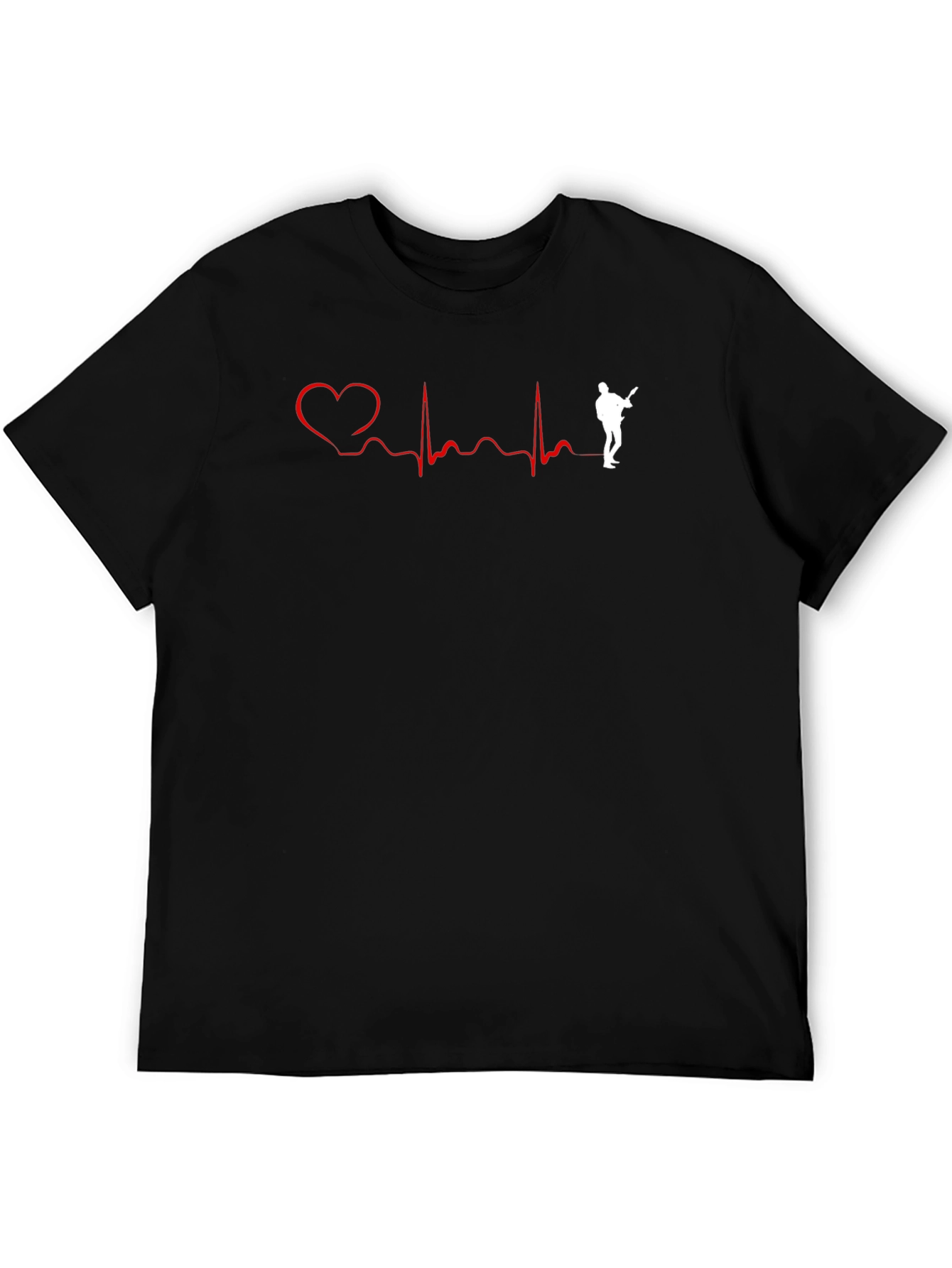 Guitar Heartbeat Graphic T-Shirt - Music Lover Tee