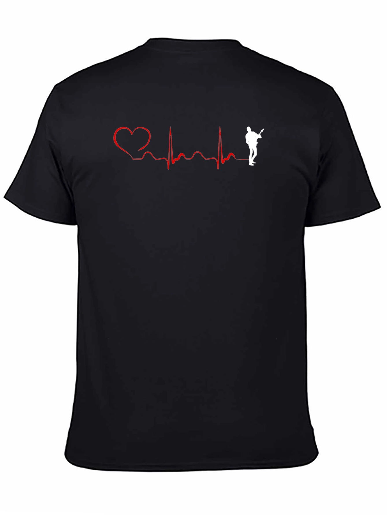 Guitar Heartbeat Graphic T-Shirt - Music Lover Tee