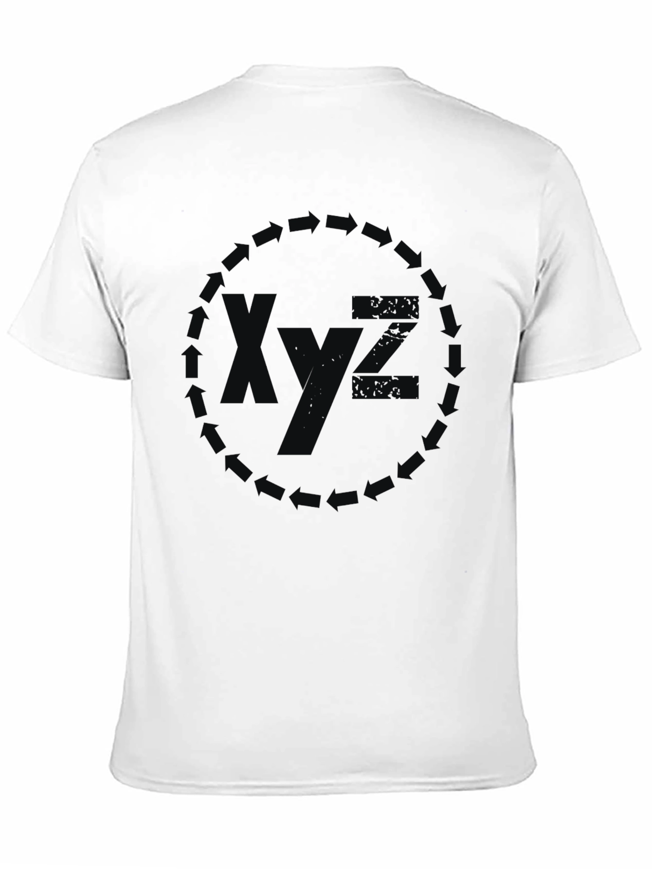 XYZ Graphic Print Black T-Shirt