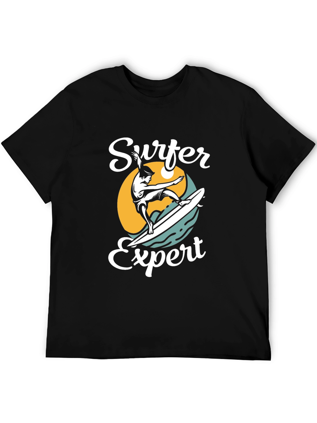 Surfer Expert Black Graphic Tee