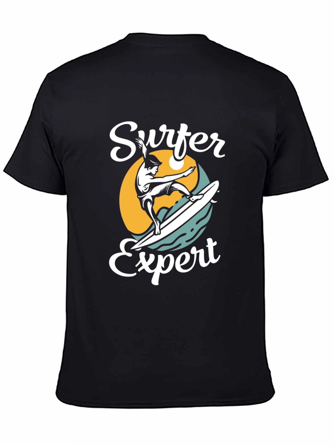 Surfer Expert Black Graphic Tee