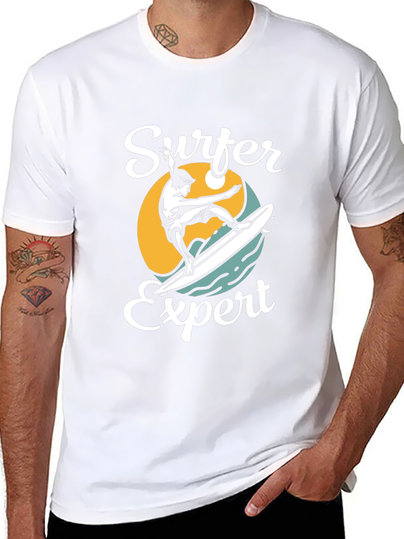 Surfer Expert Black Graphic Tee
