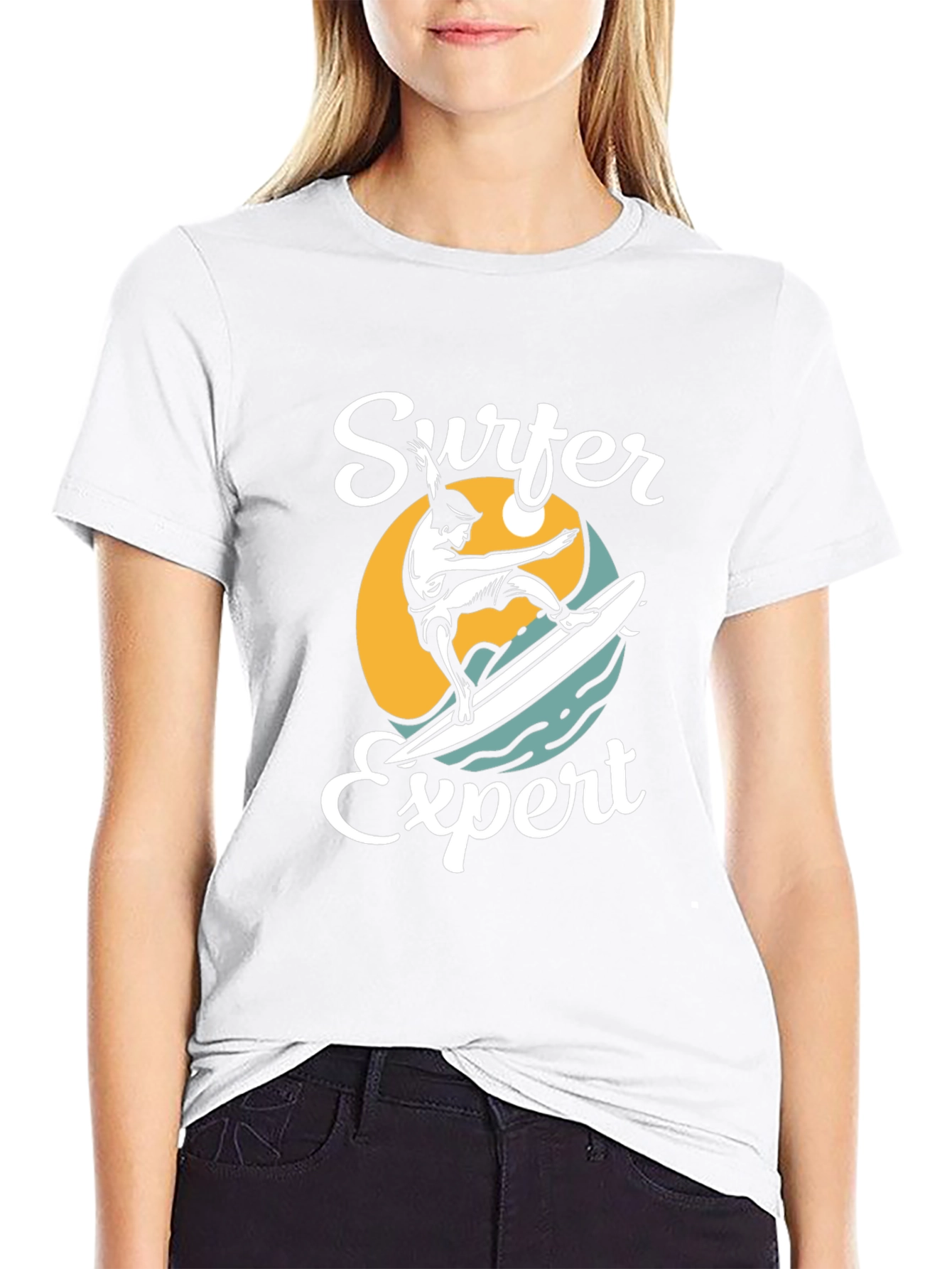 Surfer Expert Black Graphic Tee