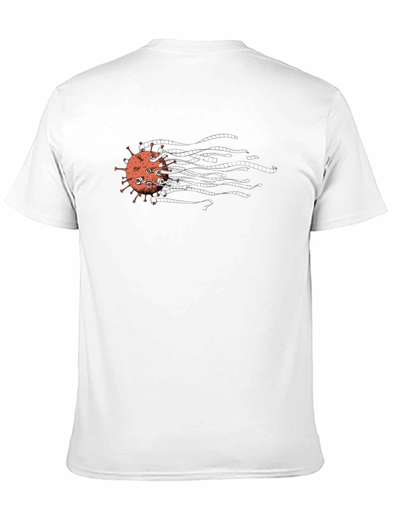 Unique Virus Design Black T-Shirt