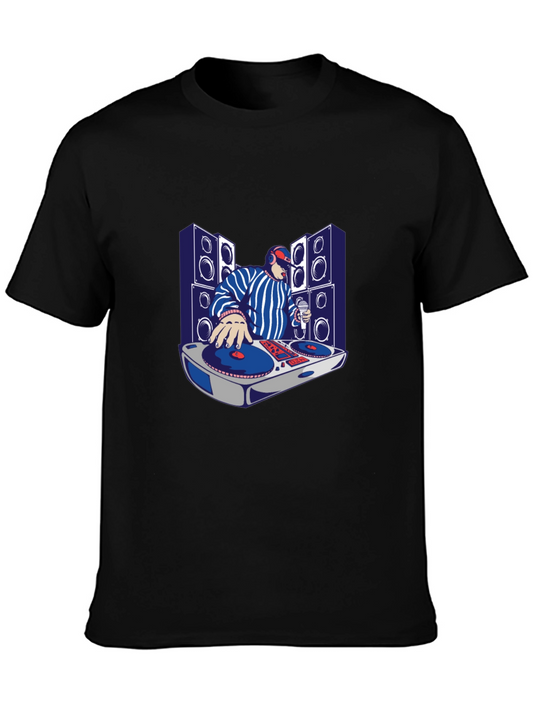 DJ Graphic T-Shirt - Turntable Design