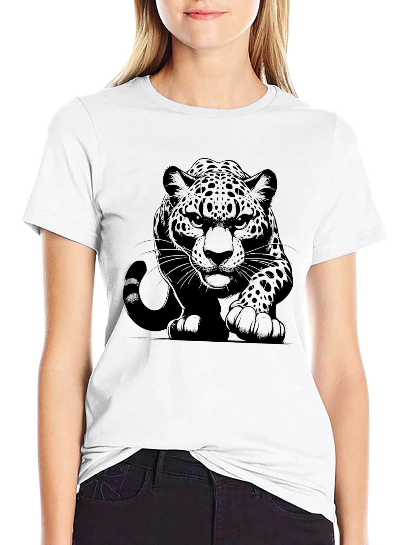 Black Jaguar Graphic Tee - Stylish Mens T-Shirt