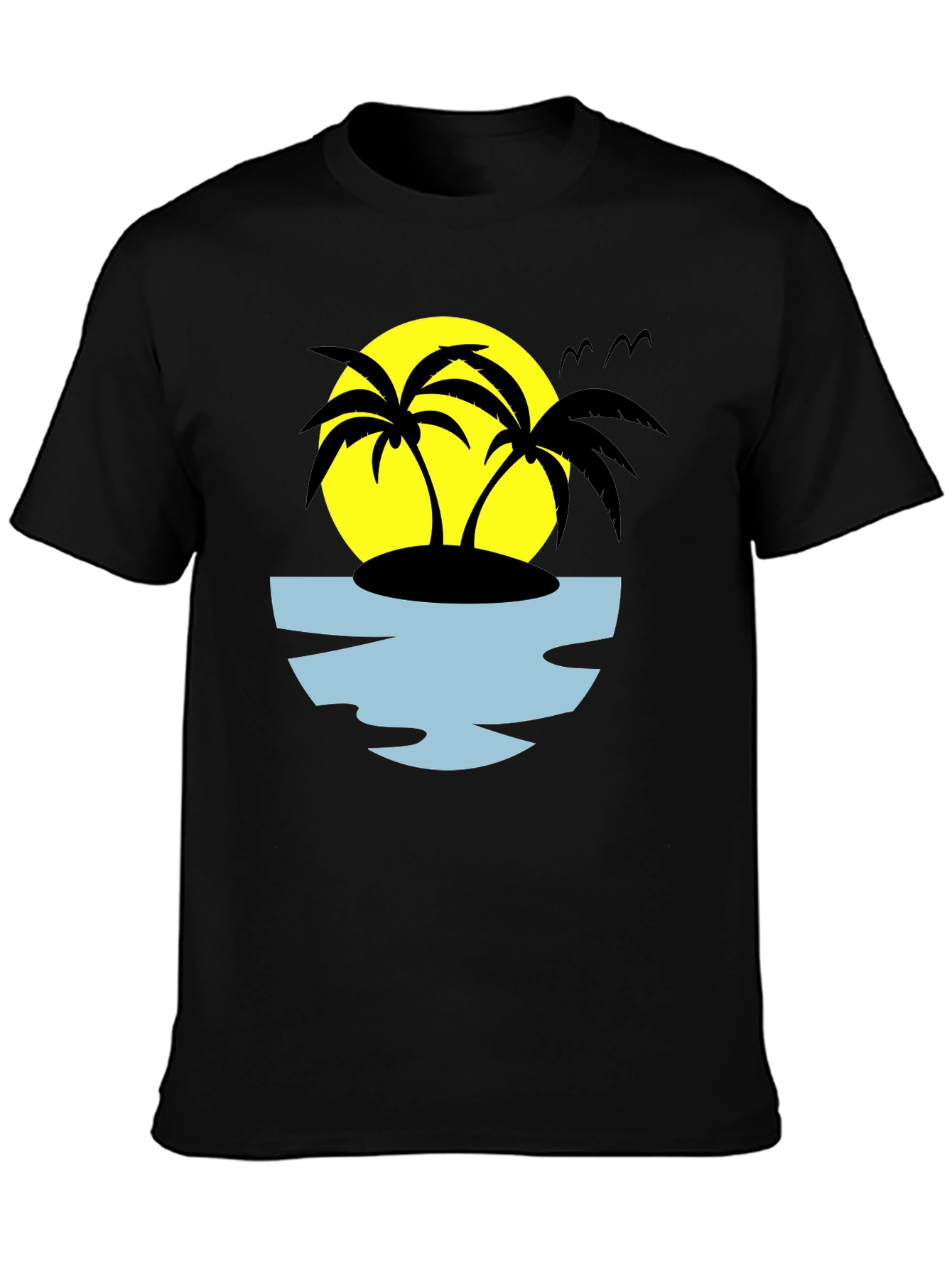 Tropical Palm Tree Island Graphic Tee
