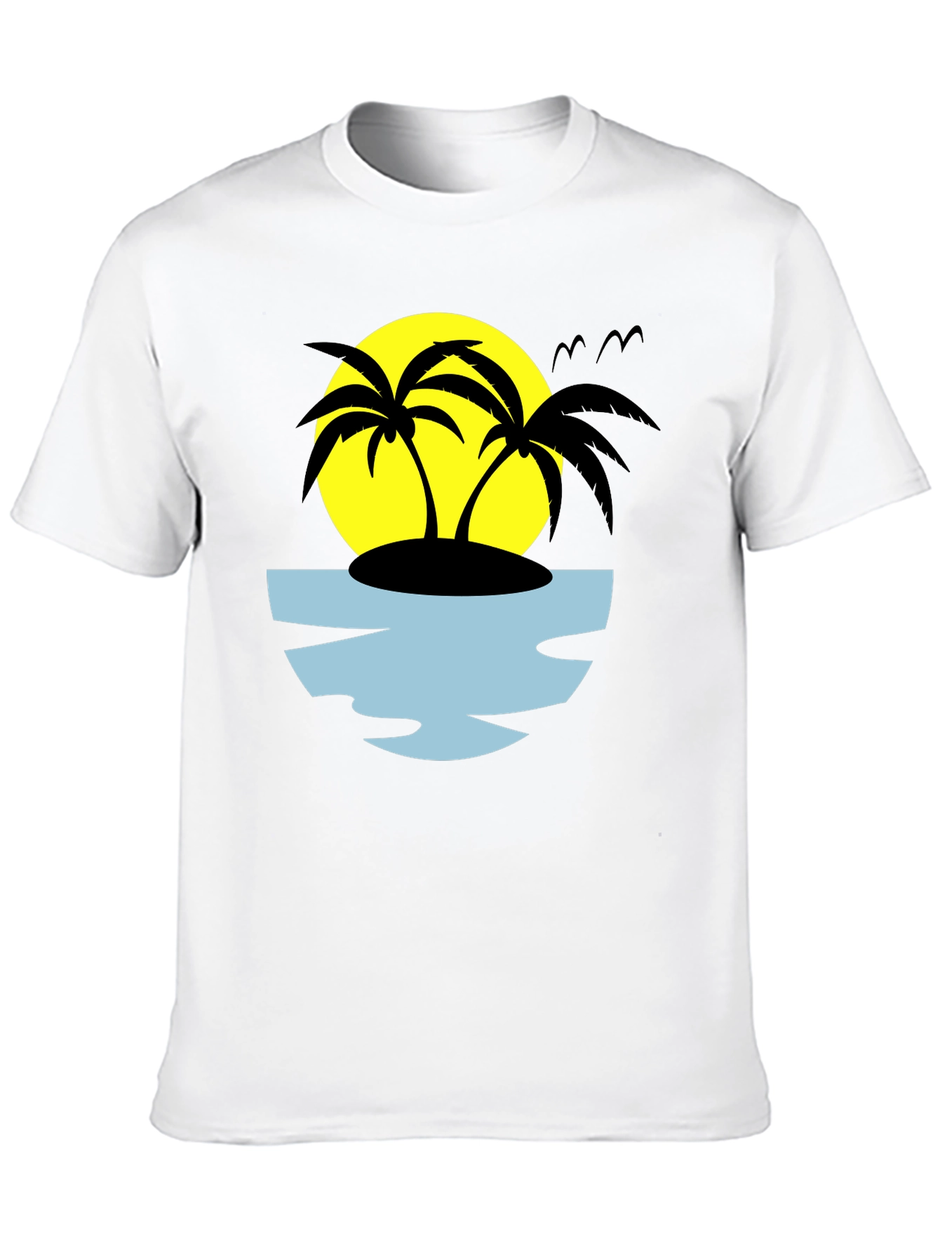Tropical Palm Tree Island Graphic Tee