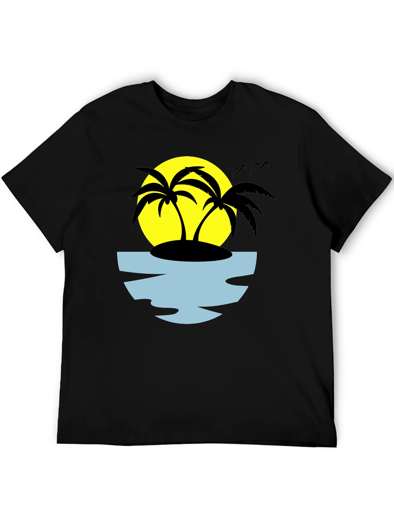 Tropical Palm Tree Island Graphic Tee