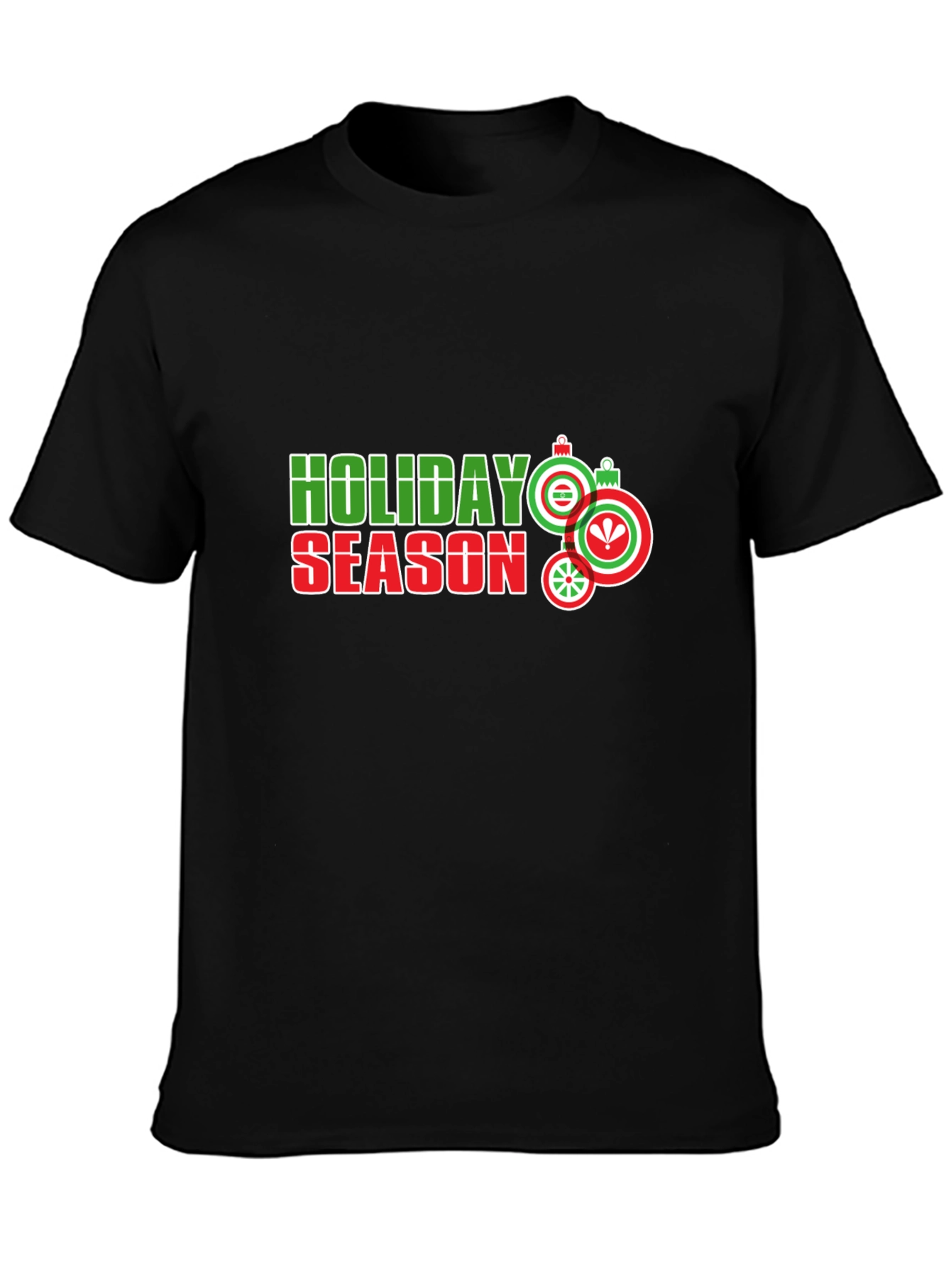 Holiday Season Graphic Tee - Black