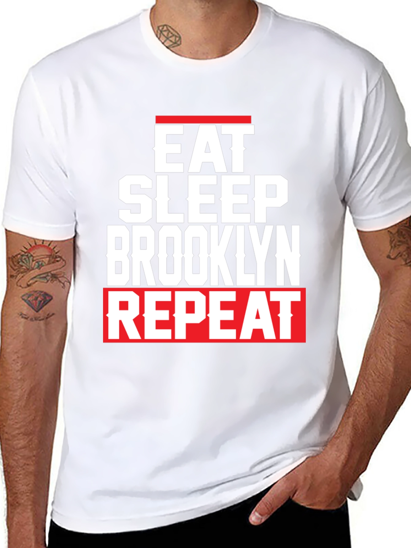 Eat Sleep Brooklyn Repeat Graphic Tee