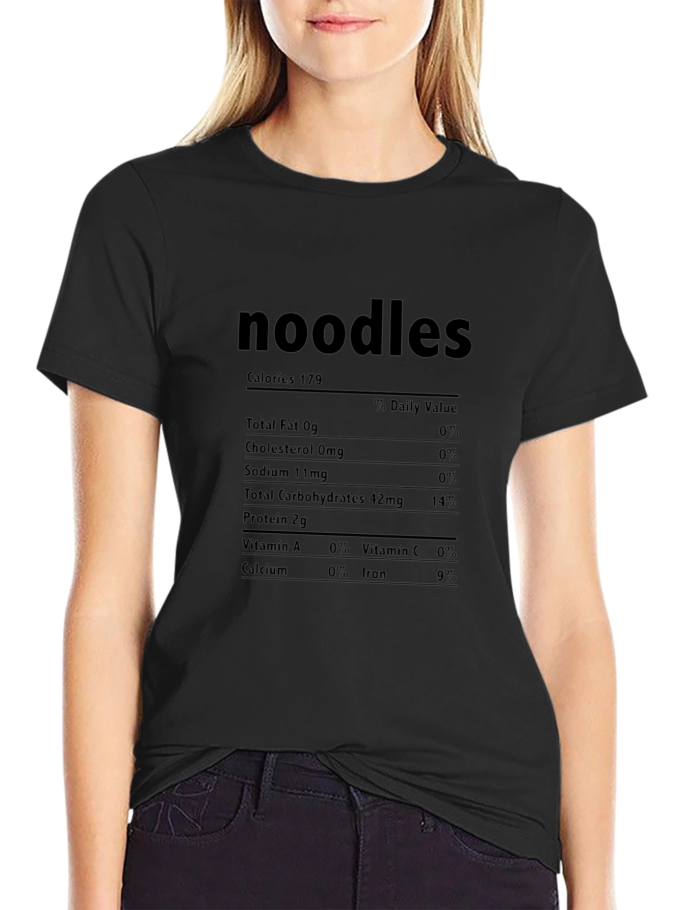 Noodles Nutrition Facts Novelty T-Shirt