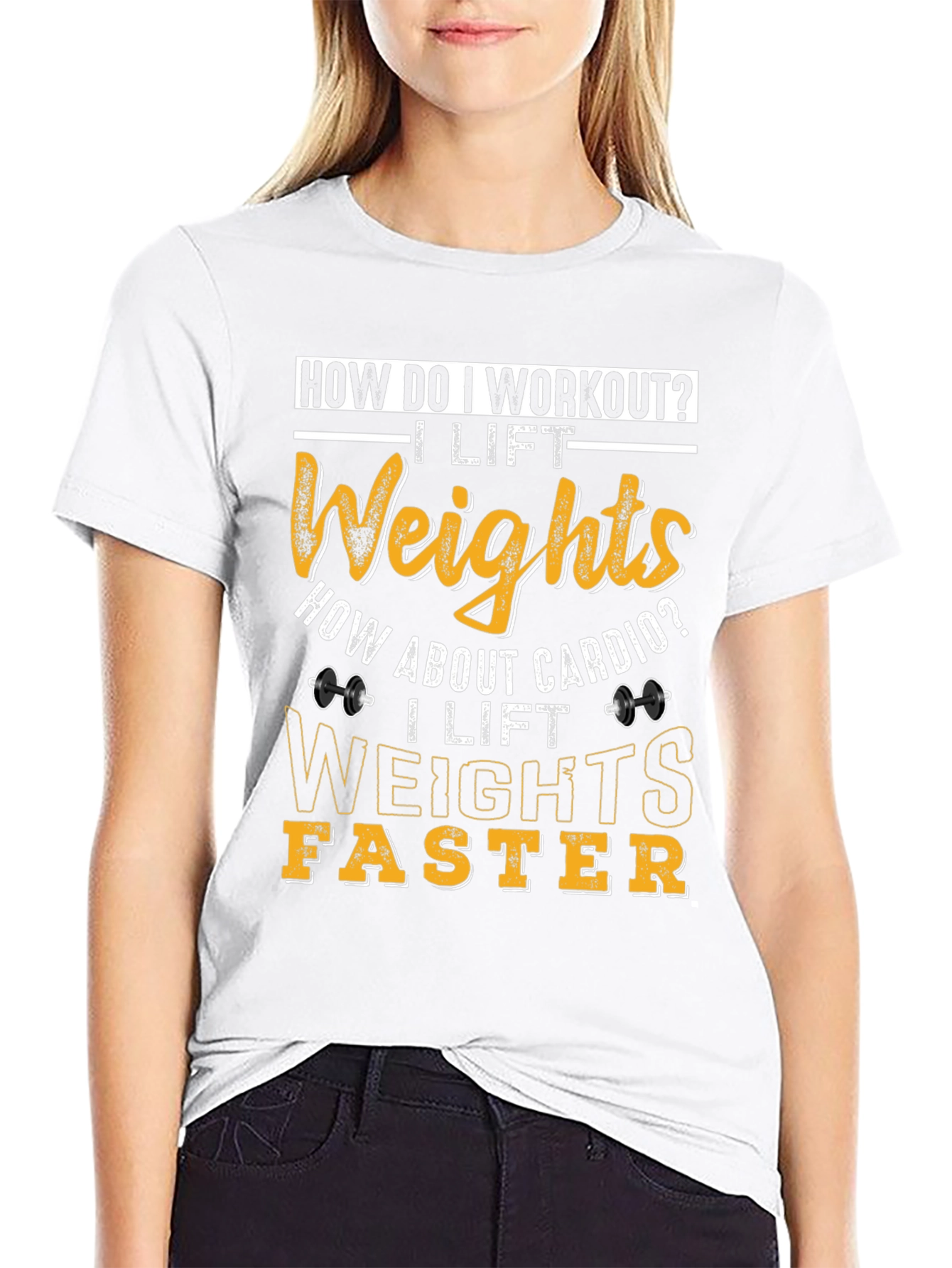 Funny Workout T-Shirt: I Lift Weights Faster