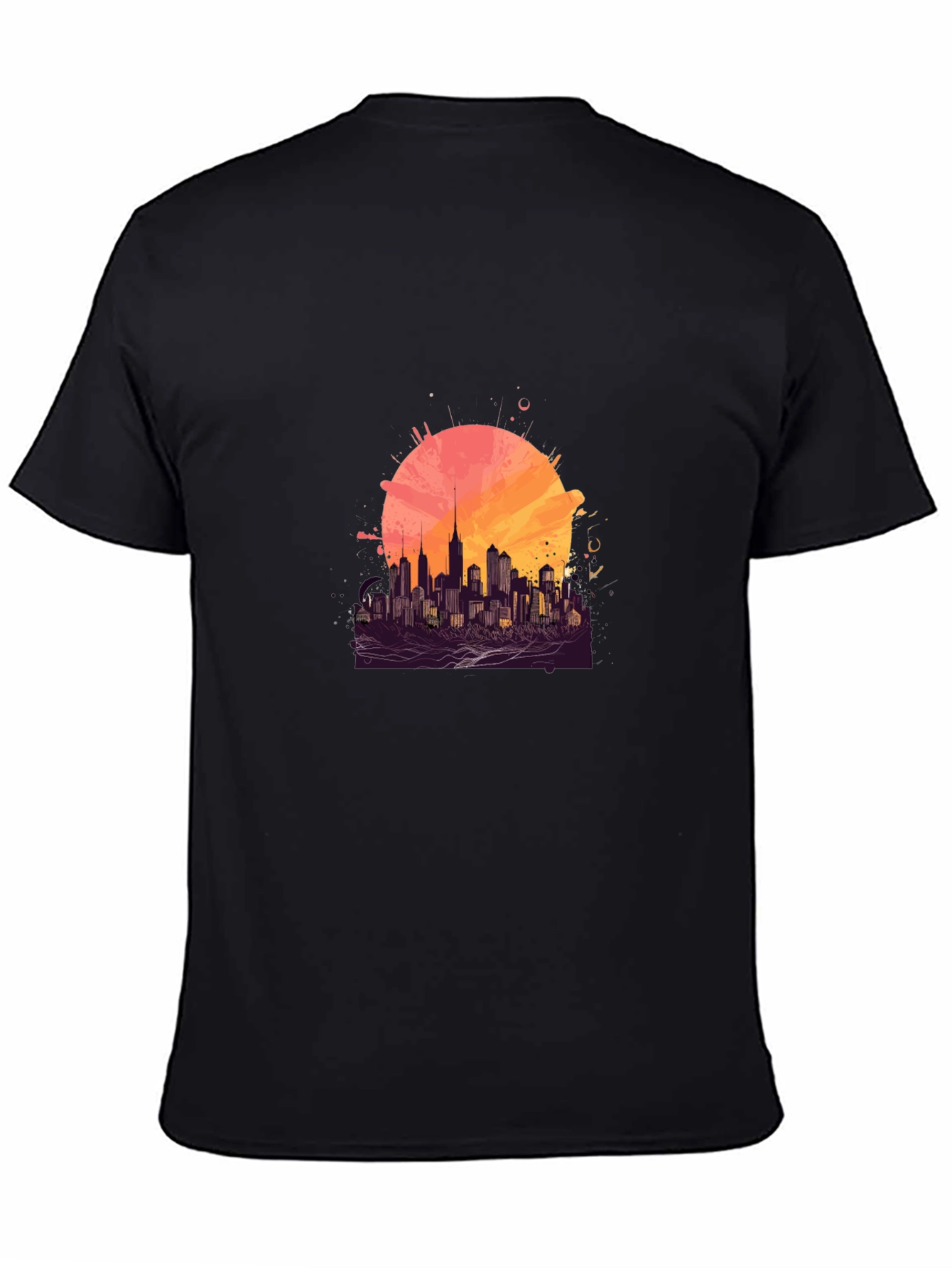 Urban Sunset Graphic Tee - Stylish Cityscape Design