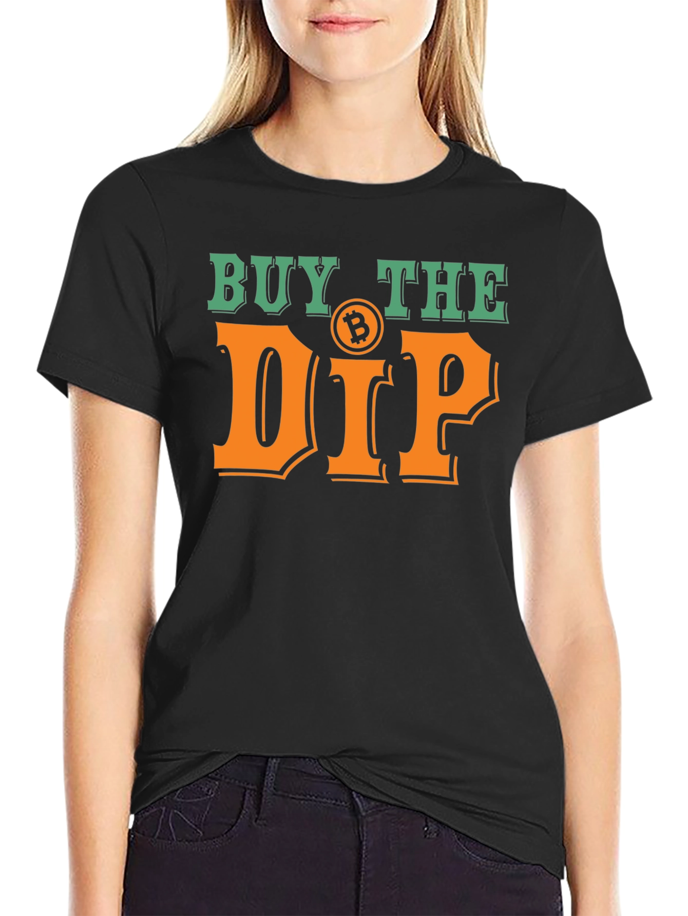 Buy The Dip Bitcoin Crypto Black T-Shirt