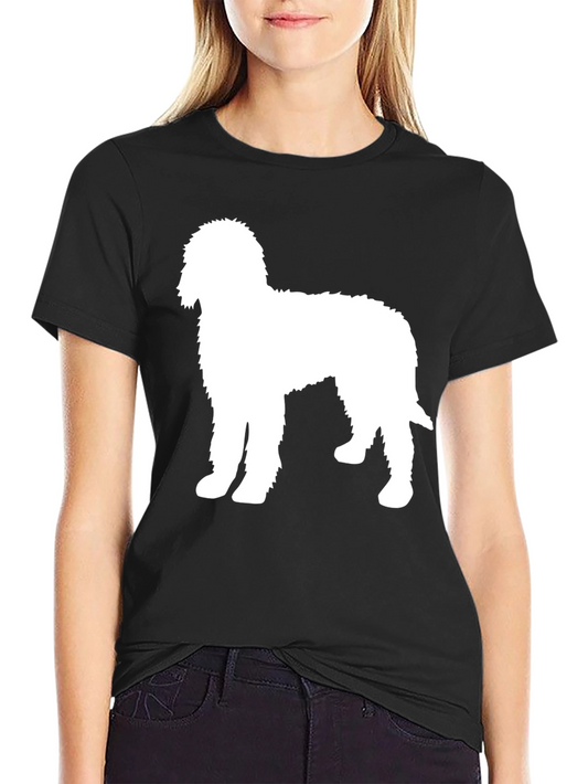 Dog Silhouette Graphic Tee - Black