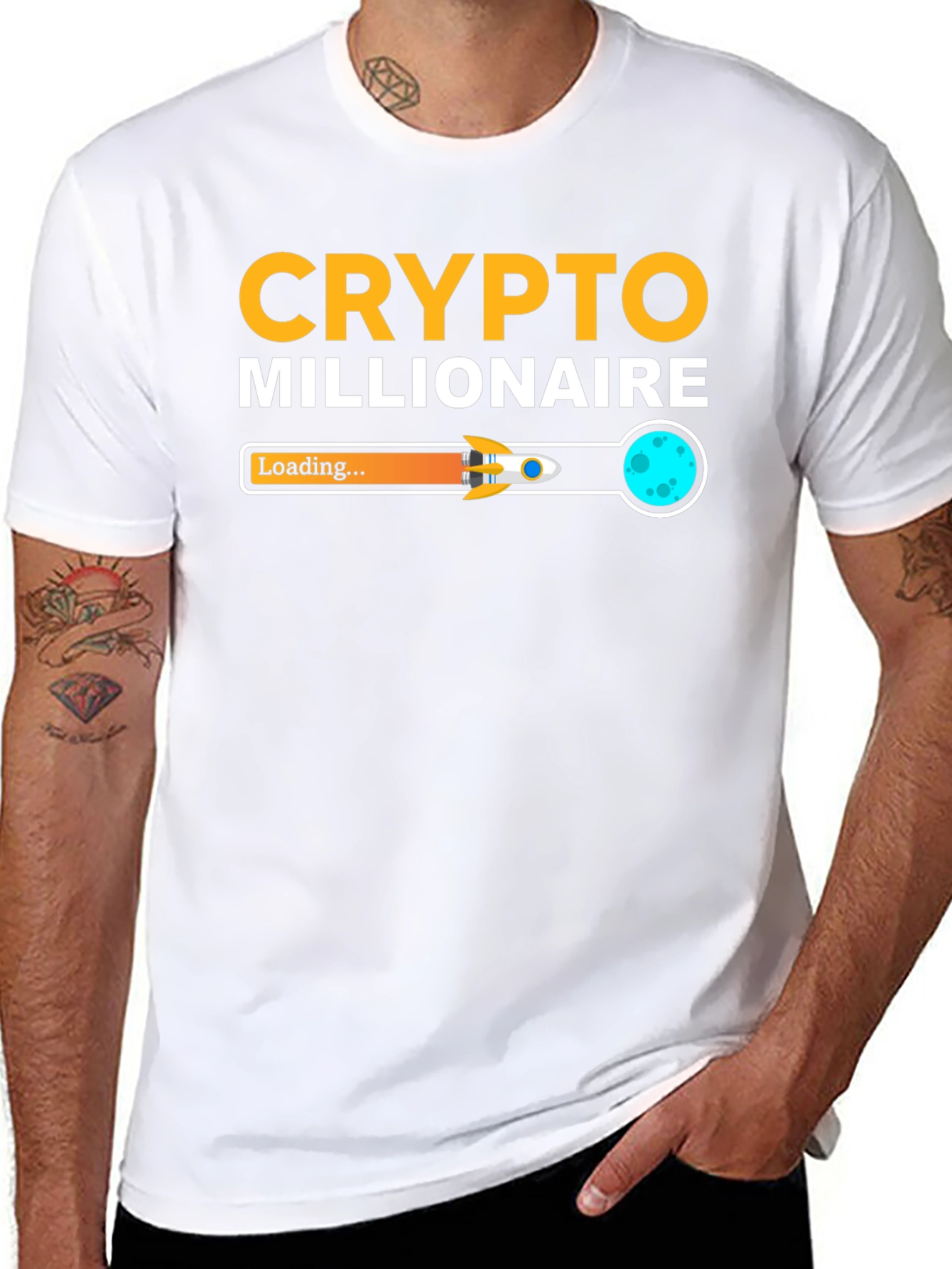 Crypto Millionaire Loading Black T-Shirt