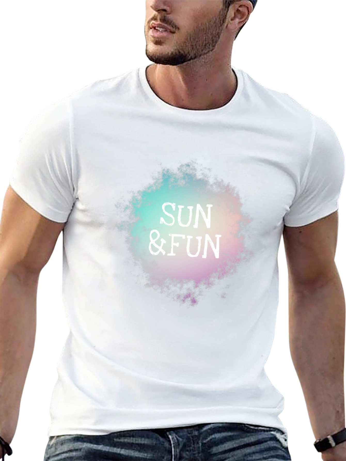 Sun & Fun Graphic T-Shirt - Casual Black Tee