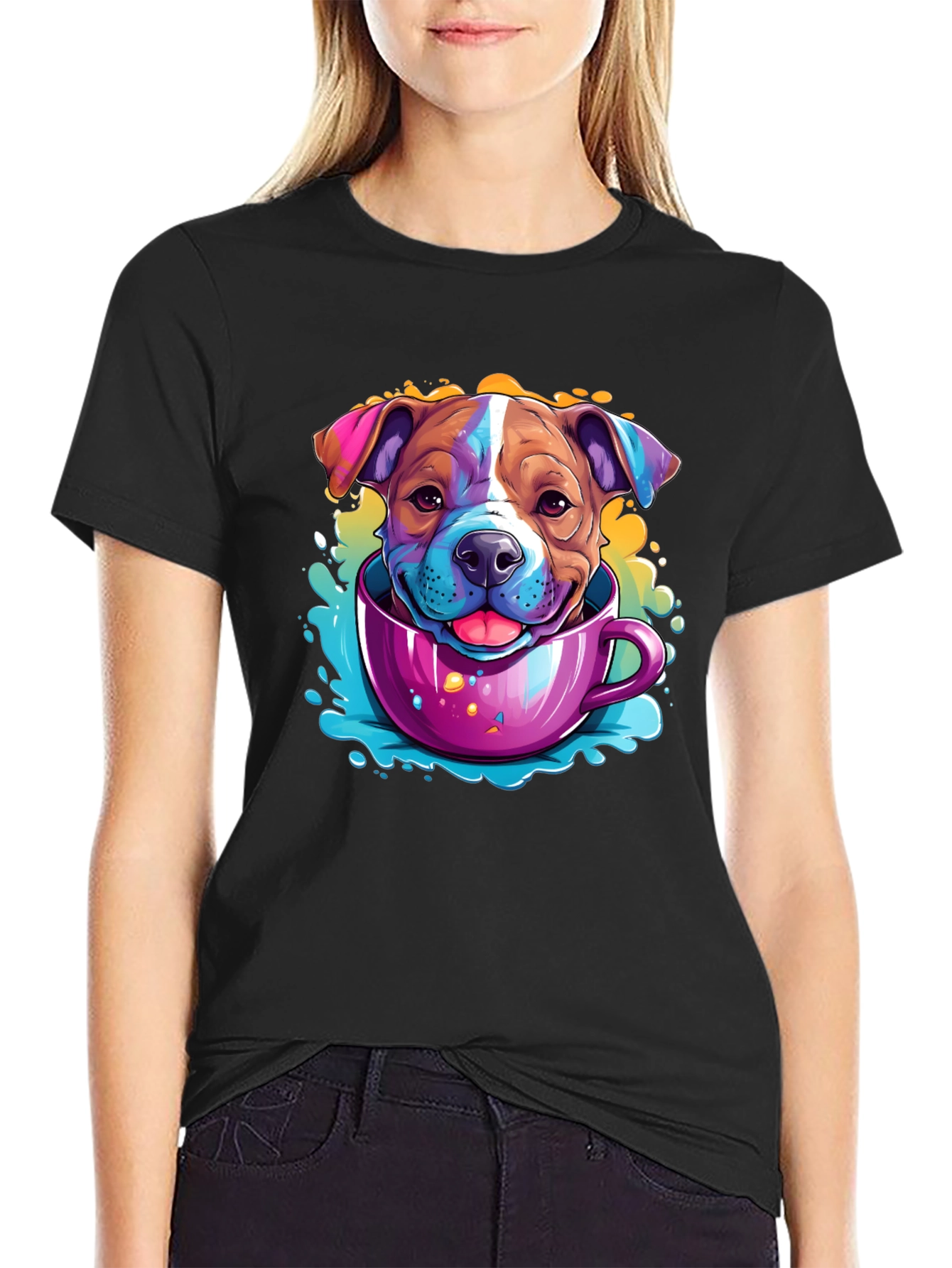 Dog in a Cup Graphic T-Shirt