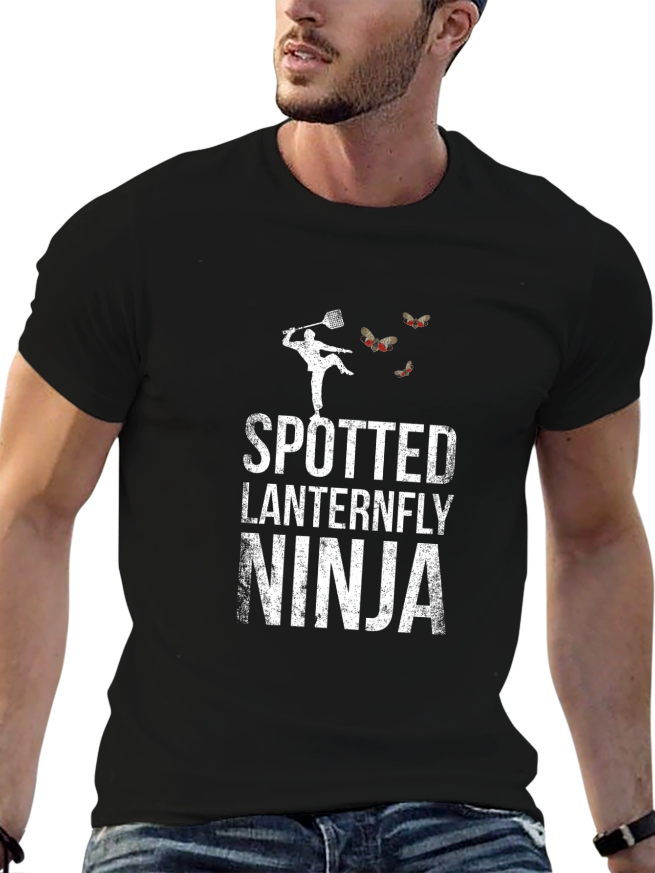 Spotted Lanternfly Ninja T-Shirt Insect Humor Tee