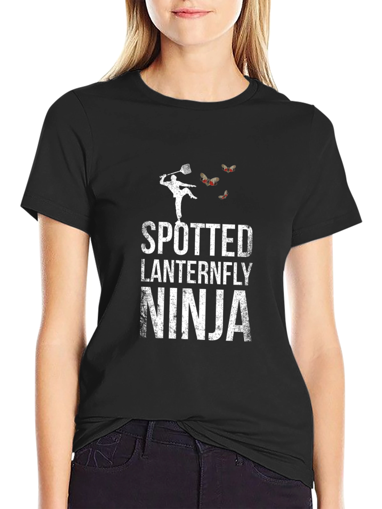 Spotted Lanternfly Ninja T-Shirt Insect Humor Tee