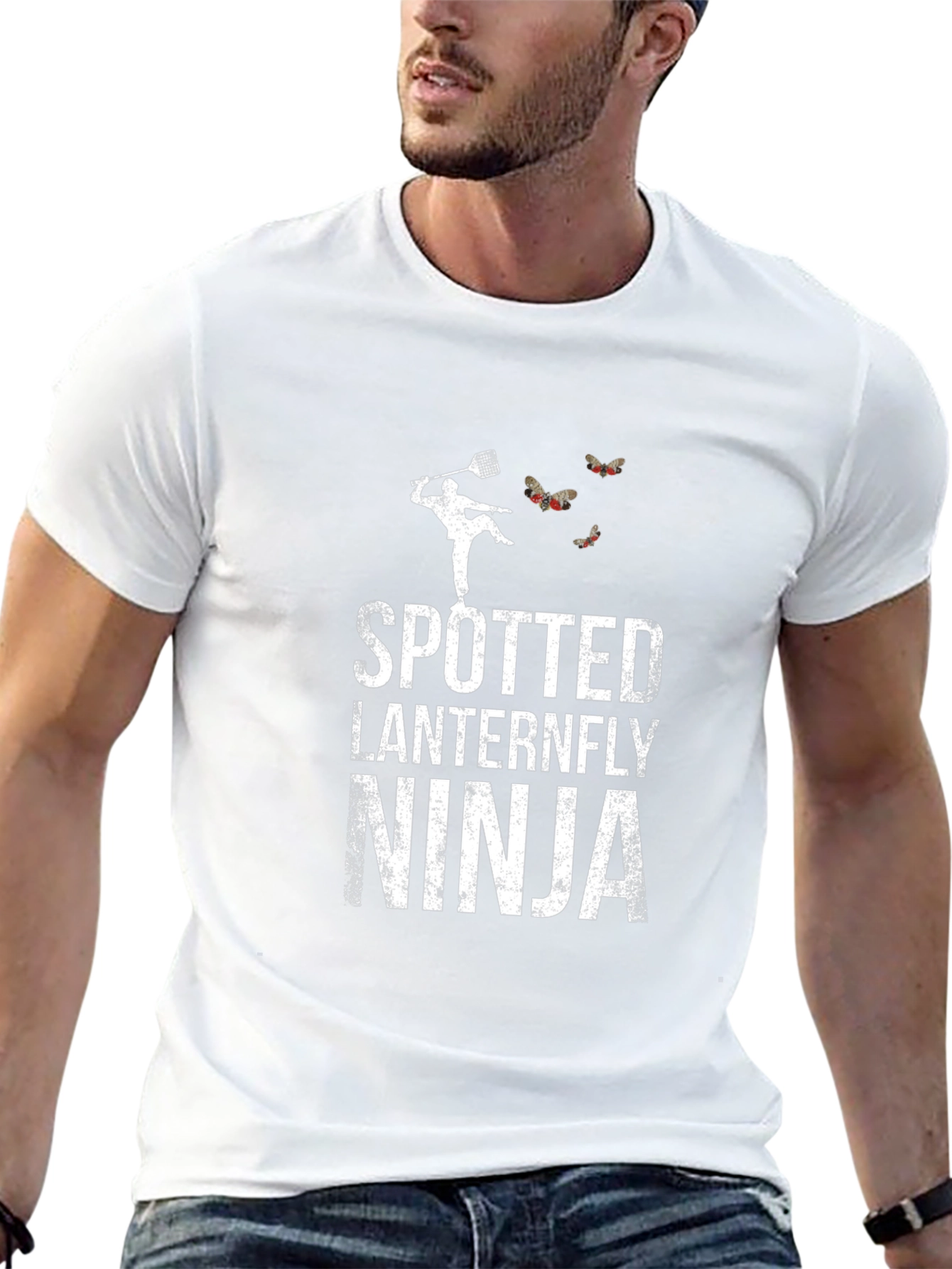Spotted Lanternfly Ninja T-Shirt Insect Humor Tee