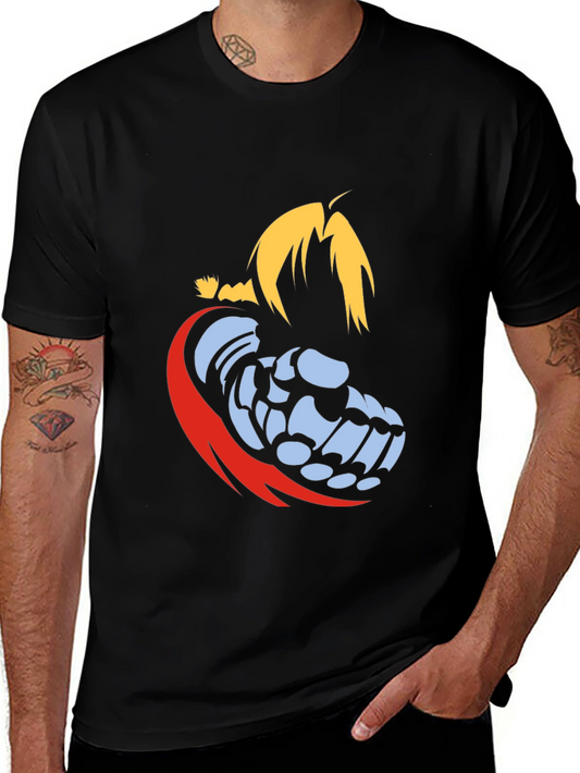 Ed Elric Automail Fist Black T-Shirt