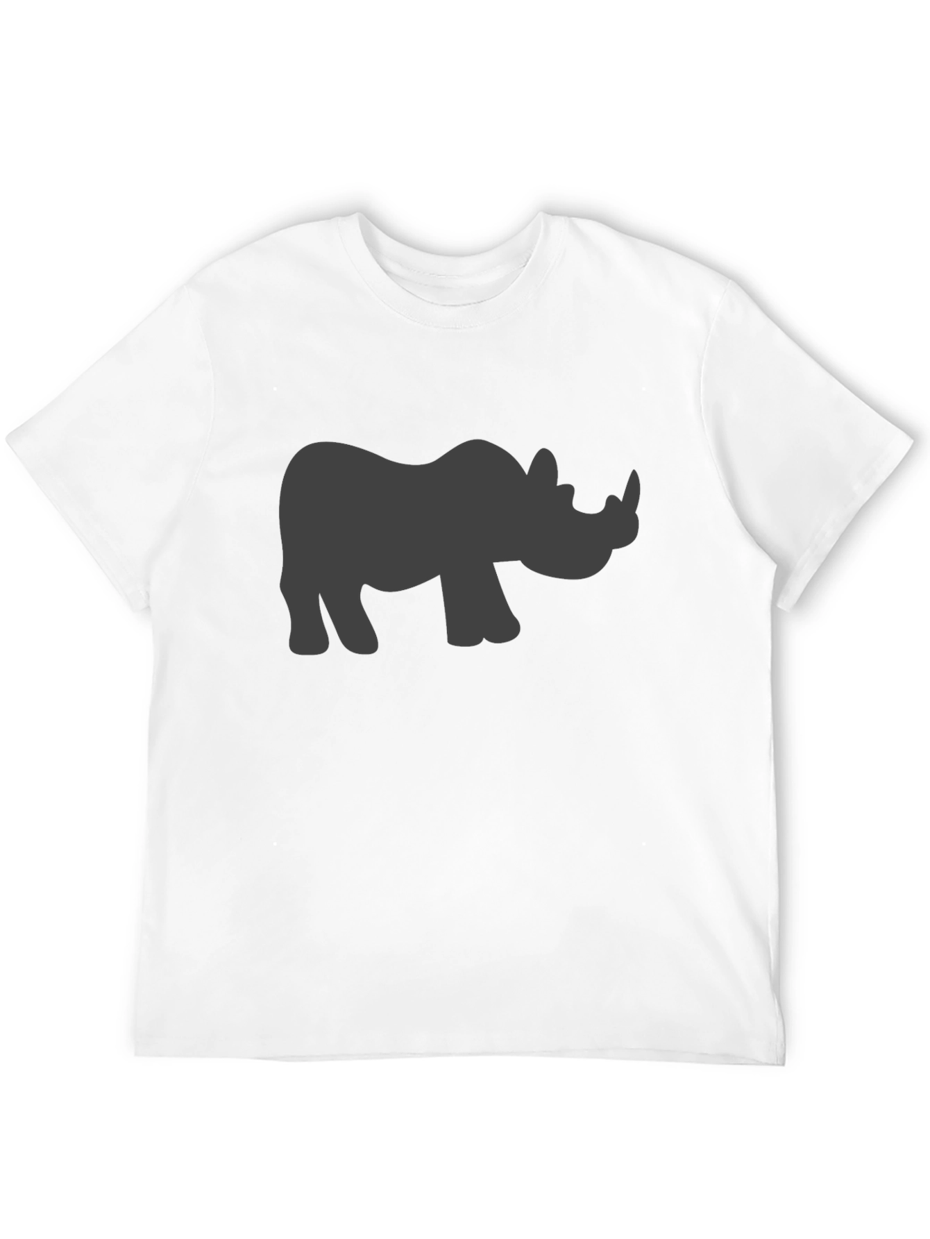 Rhino Silhouette Graphic Tee - Black