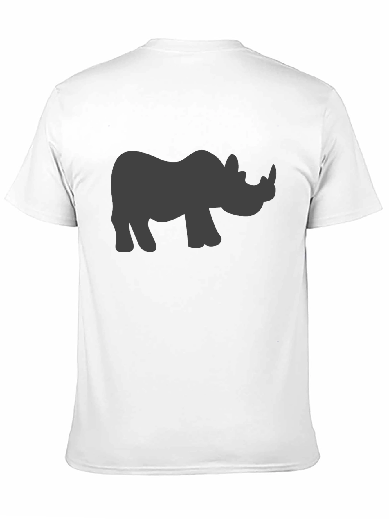 Rhino Silhouette Graphic Tee - Black