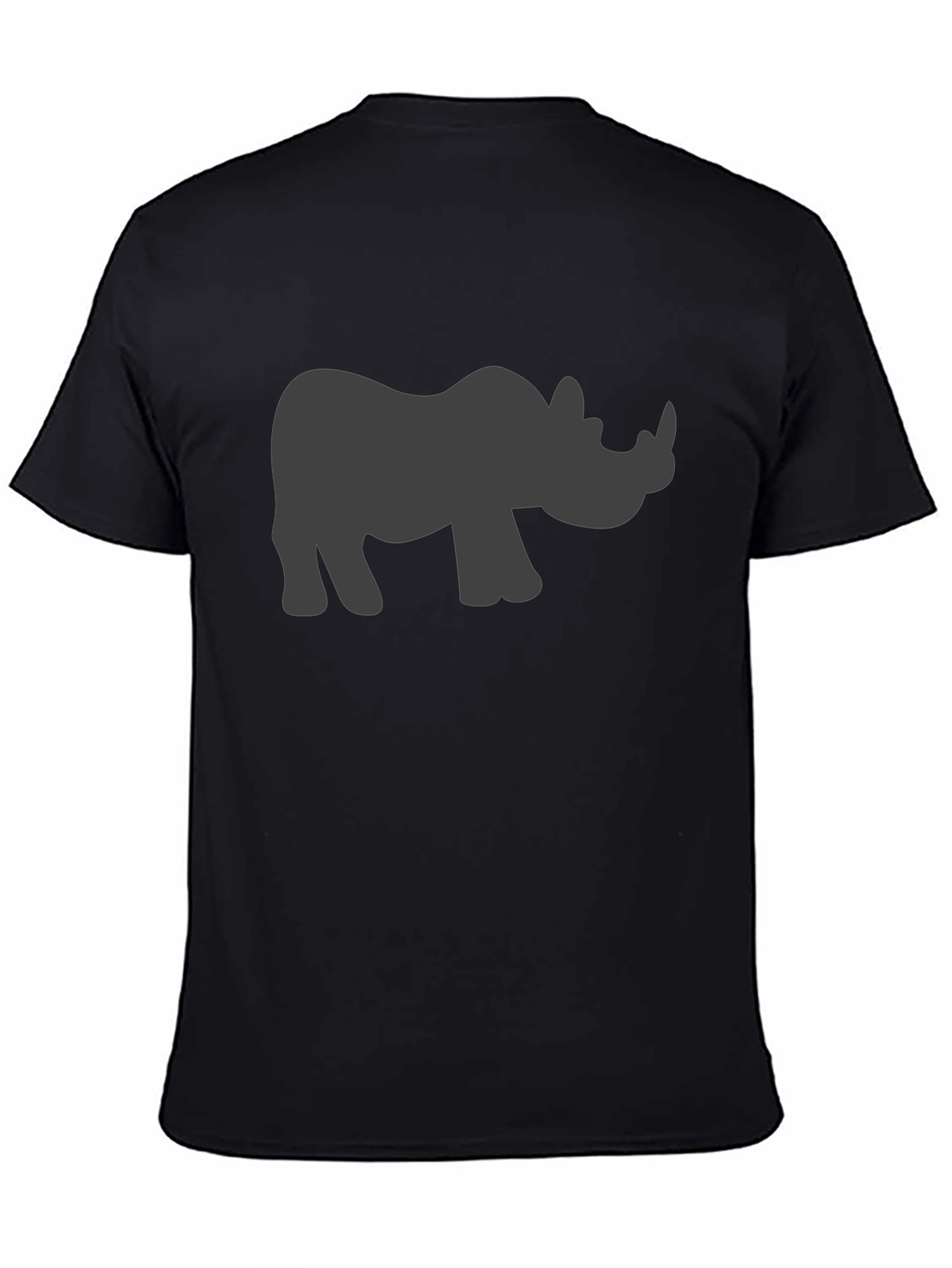 Rhino Silhouette Graphic Tee - Black