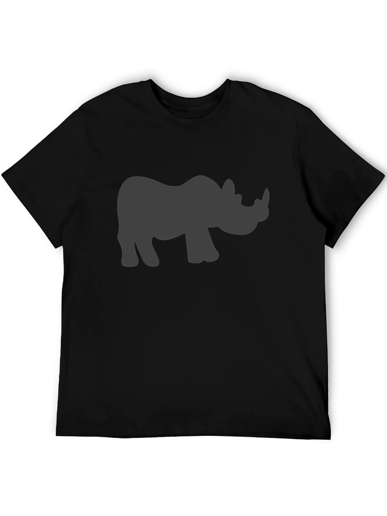 Rhino Silhouette Graphic Tee - Black