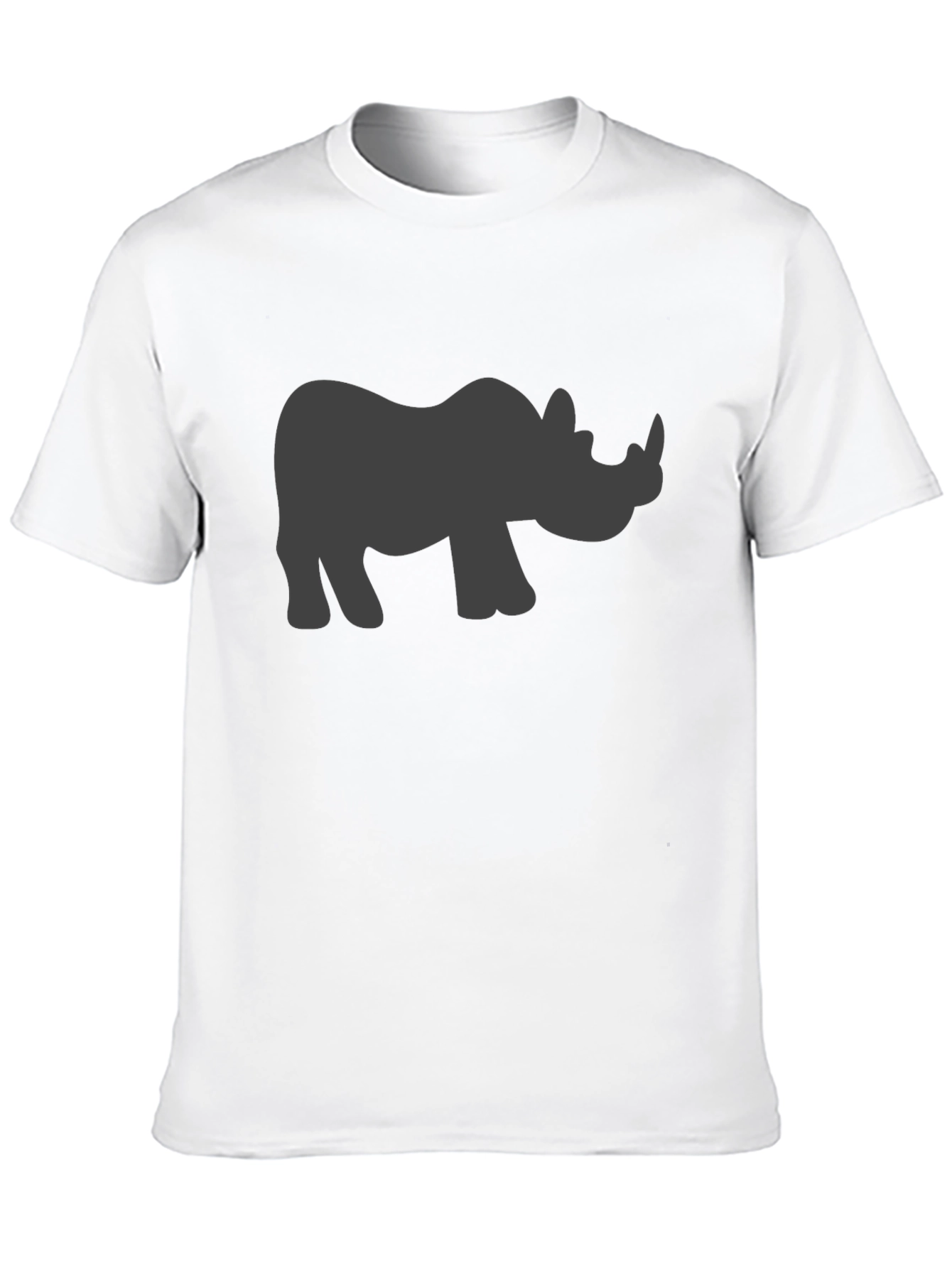 Rhino Silhouette Graphic Tee - Black