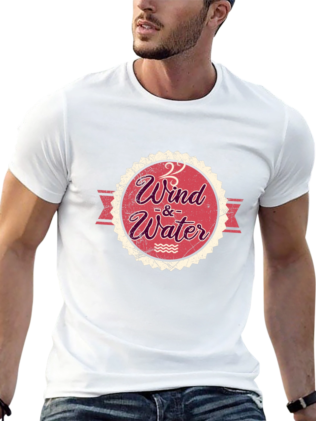 Wind & Water Graphic T-Shirt - Black