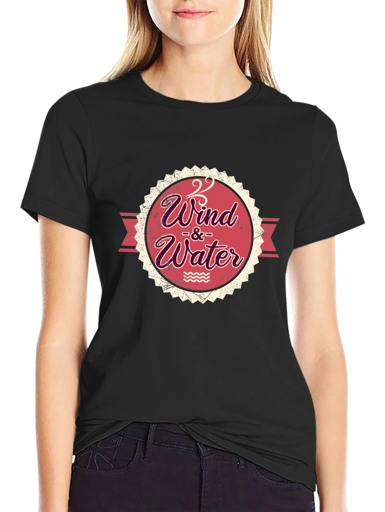 Wind & Water Graphic T-Shirt - Black