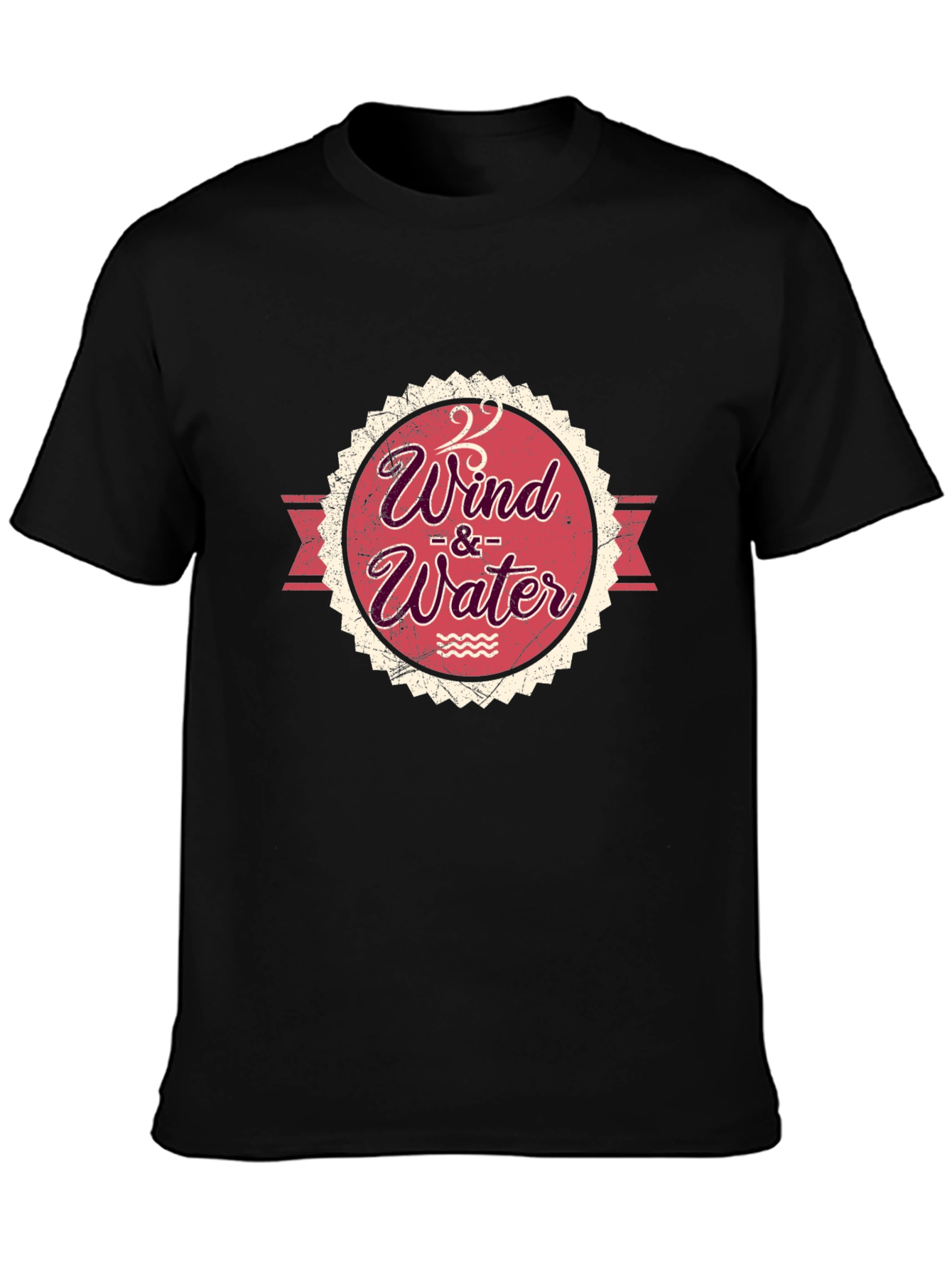 Wind & Water Graphic T-Shirt - Black