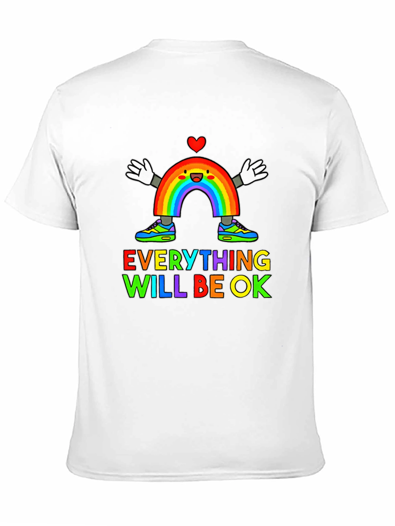 Everything Will Be Ok Rainbow Graphic T-Shirt