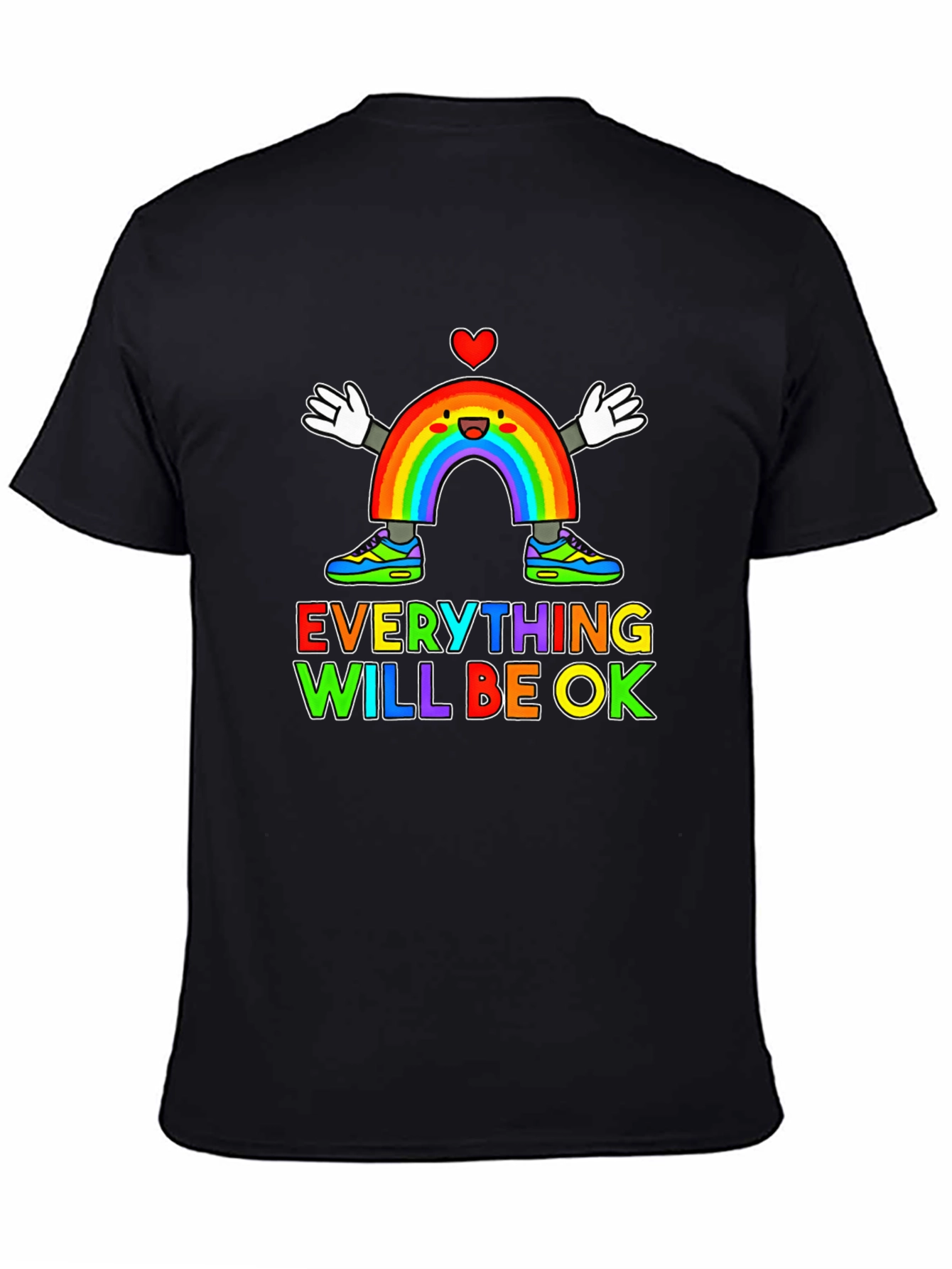 Everything Will Be Ok Rainbow Graphic T-Shirt