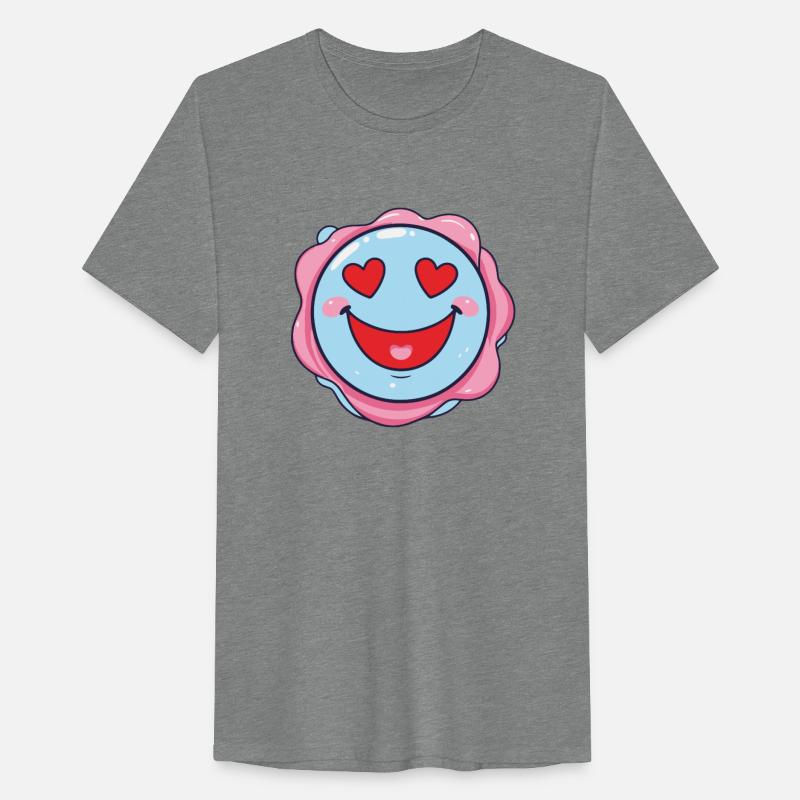 Kawaii Happy Face Emoticon with Heart Eyes