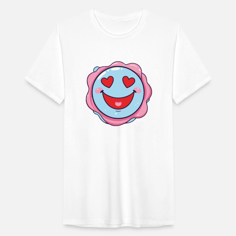 Kawaii Happy Face Emoticon with Heart Eyes