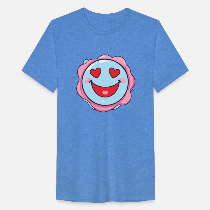 Kawaii Happy Face Emoticon with Heart Eyes