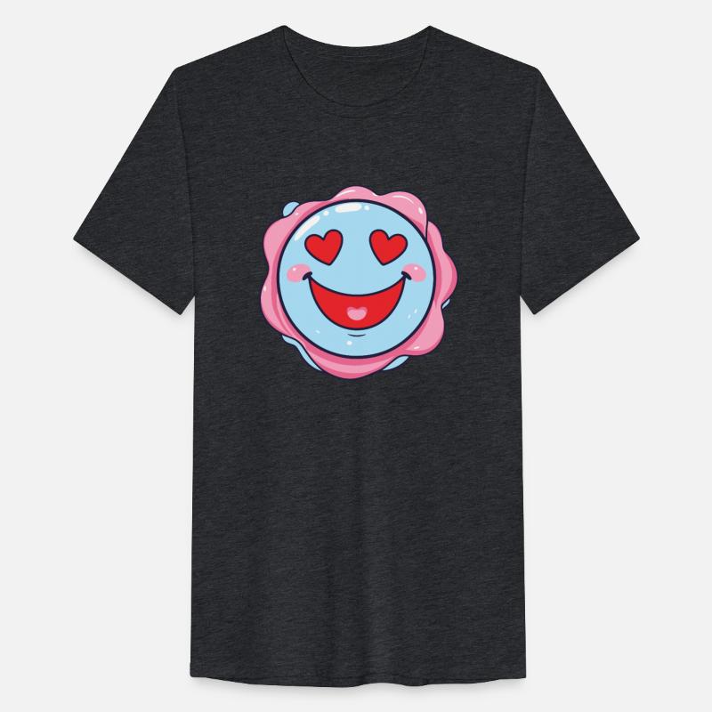 Kawaii Happy Face Emoticon with Heart Eyes
