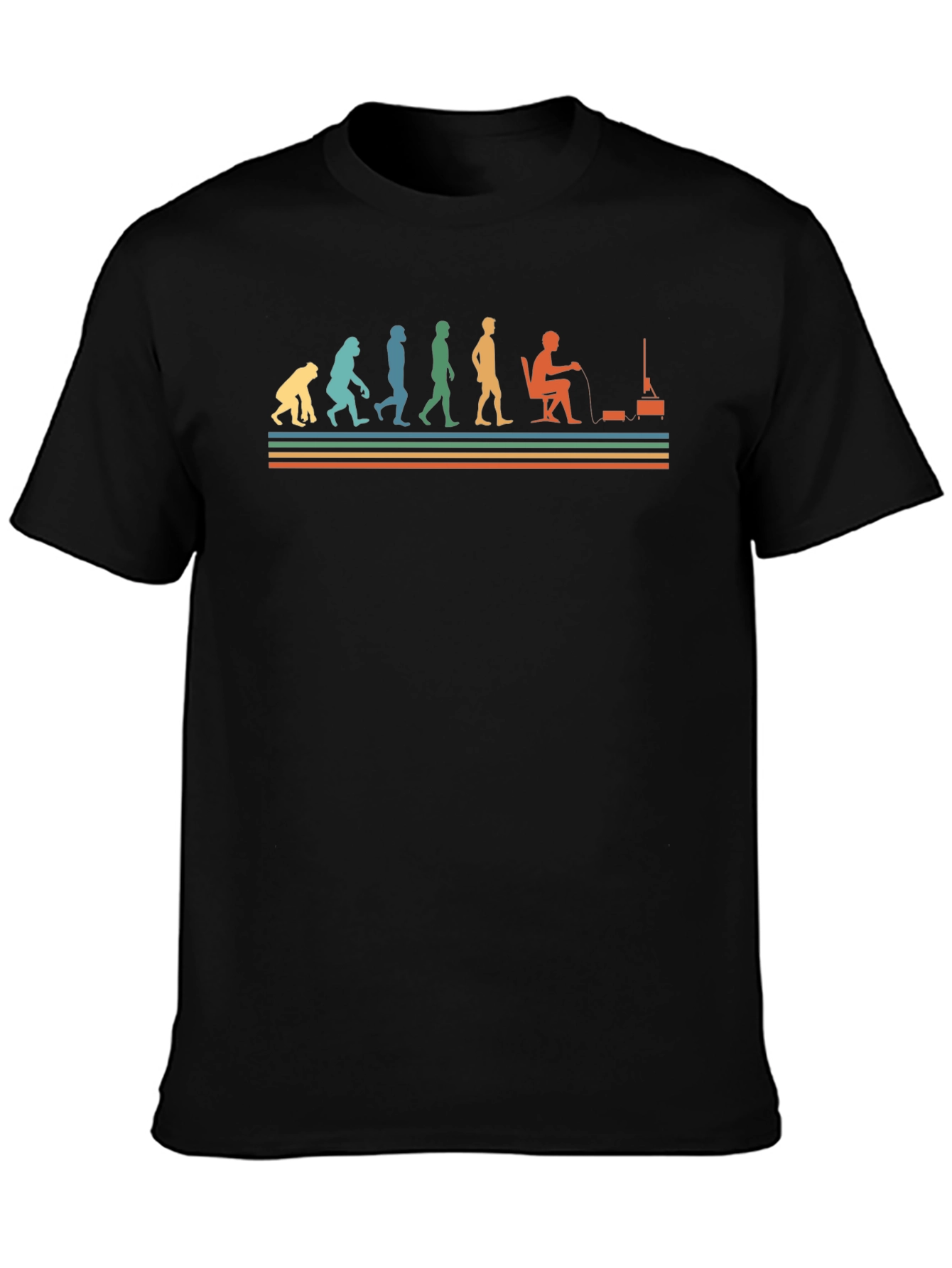 Gamer Evolution Graphic Tee - Black