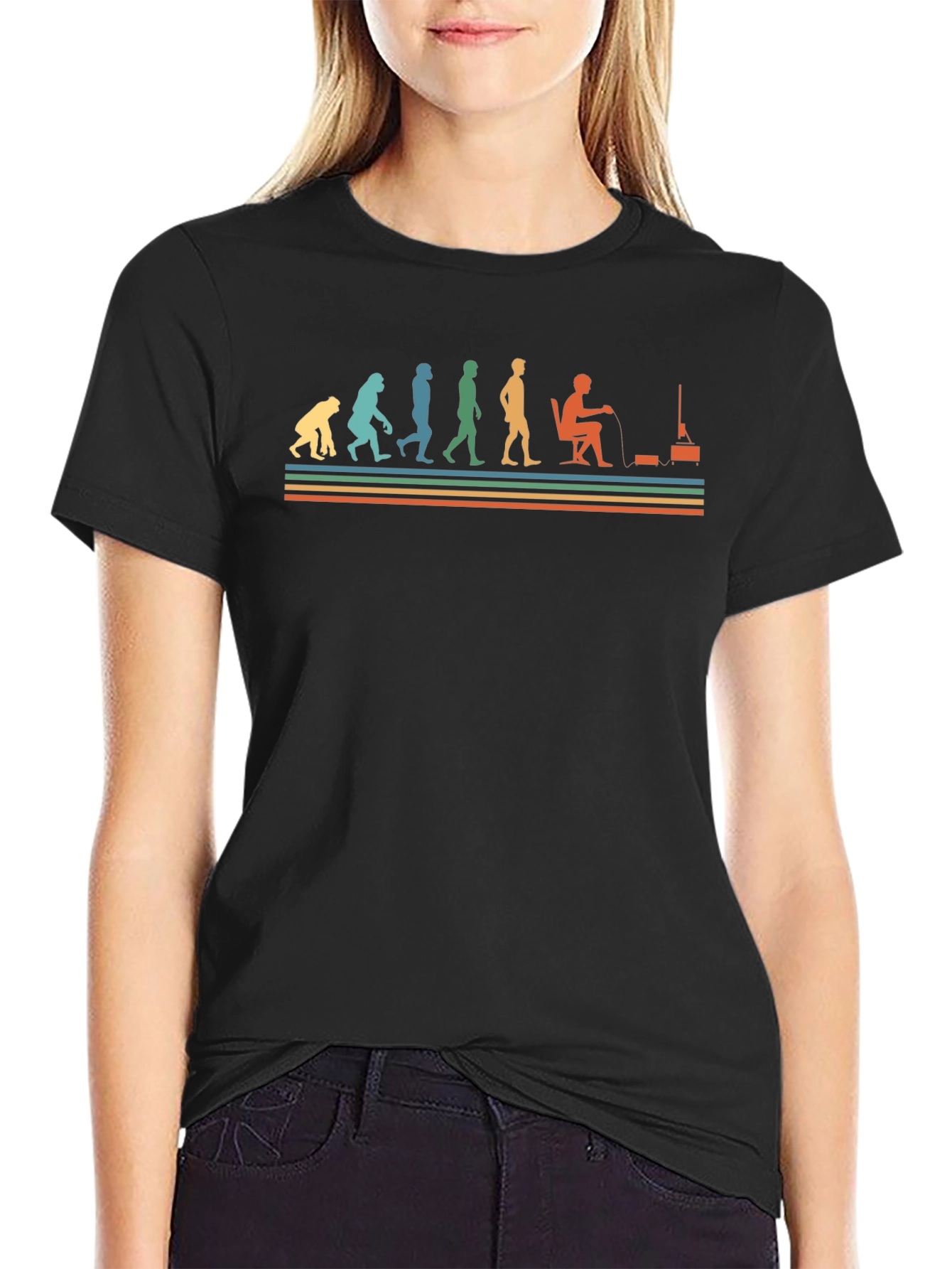 Gamer Evolution Graphic Tee - Black