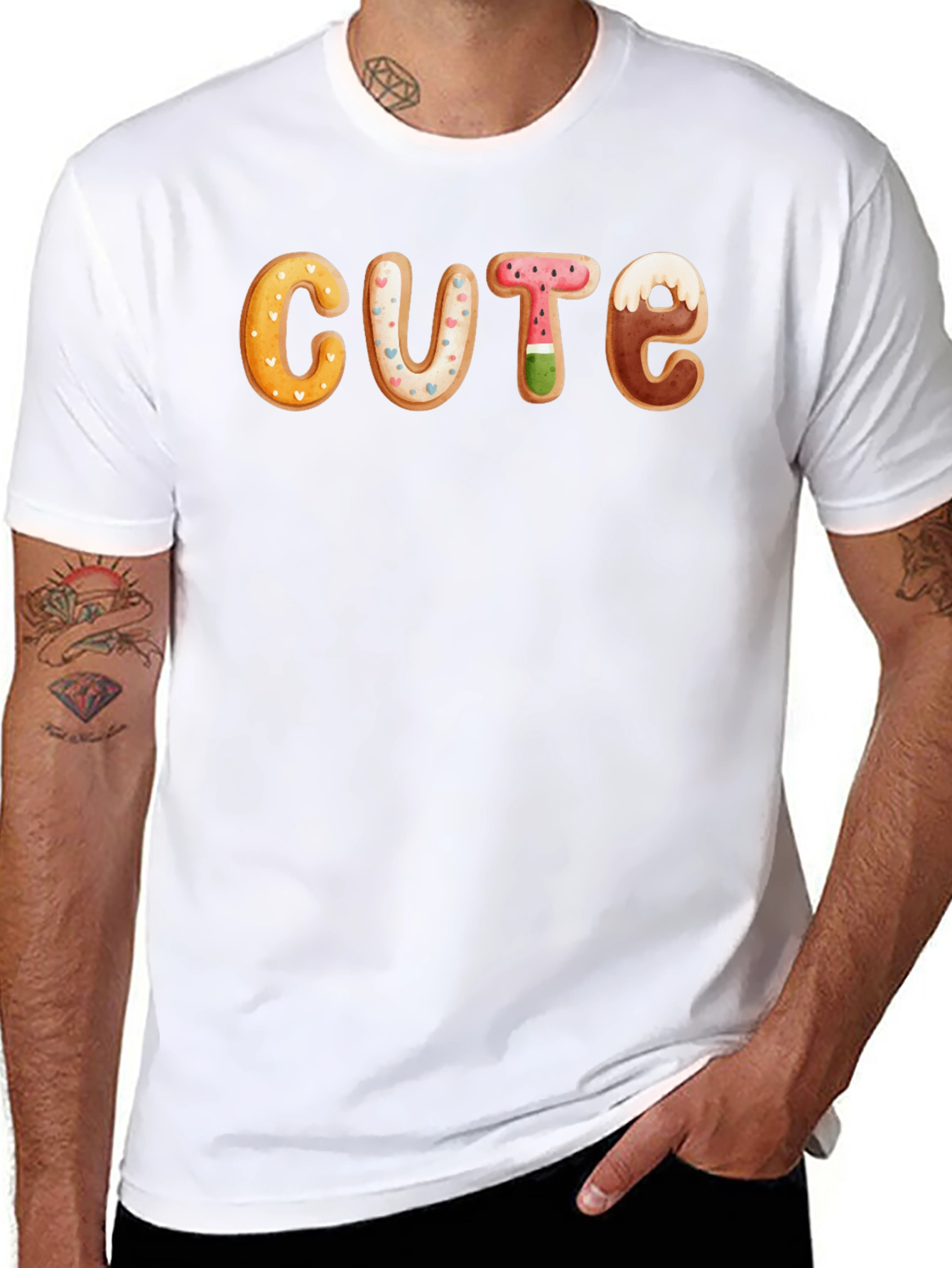 Cute Cookie Letter T-Shirt - Unique Design